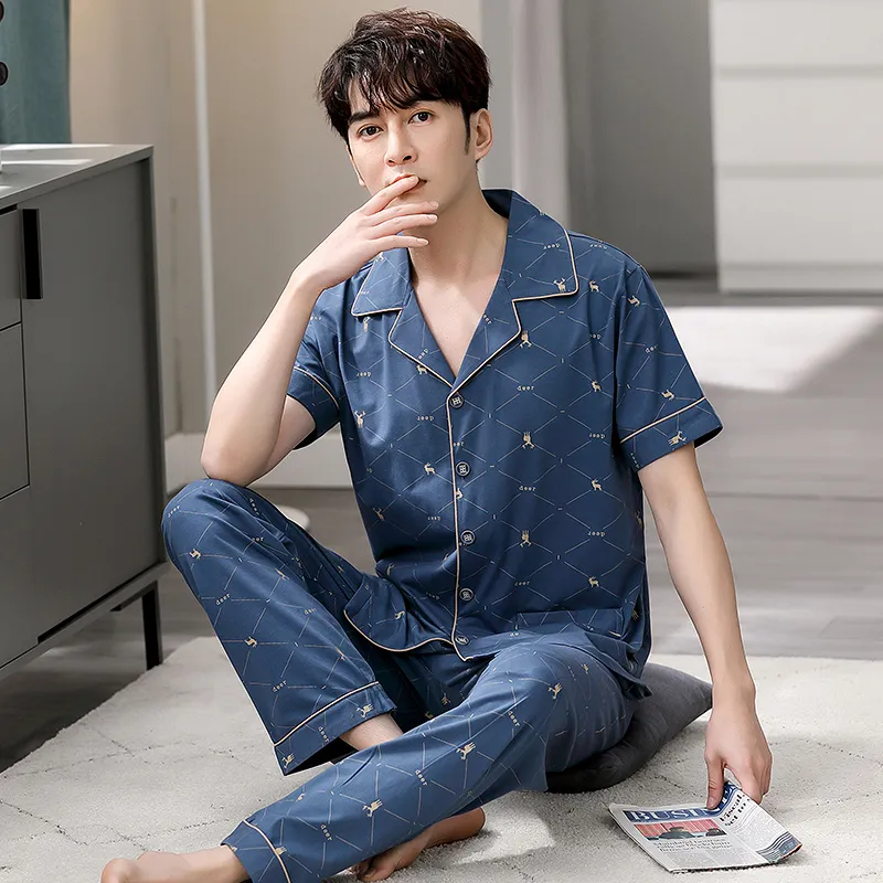 Floating light islands Men Pajama Sets-1