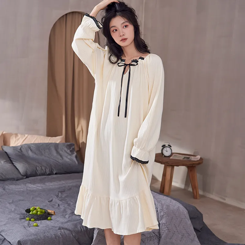 Floating Light Islands Nightgown Women's Gift Box Set Apricot-7