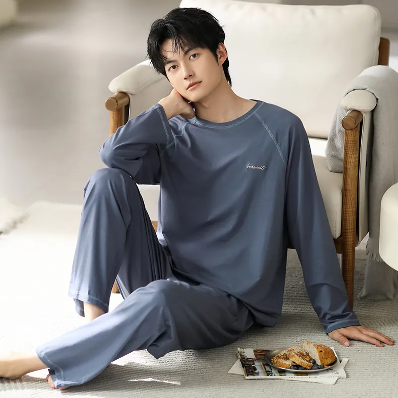Floating Light Islands Pajama Set Gift Box Set Men's Blue-5