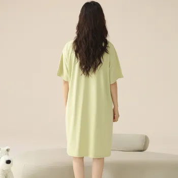 Floating Light Islands Nightgown Women's Neon Green