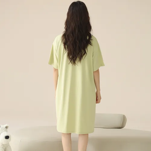 Floating Light Islands Nightgown Women's Neon Green