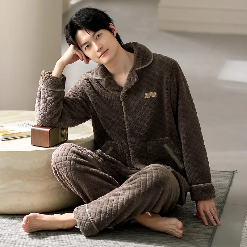 Floating Light Islands Pajama Set Shopping Bag Men's Tan-2