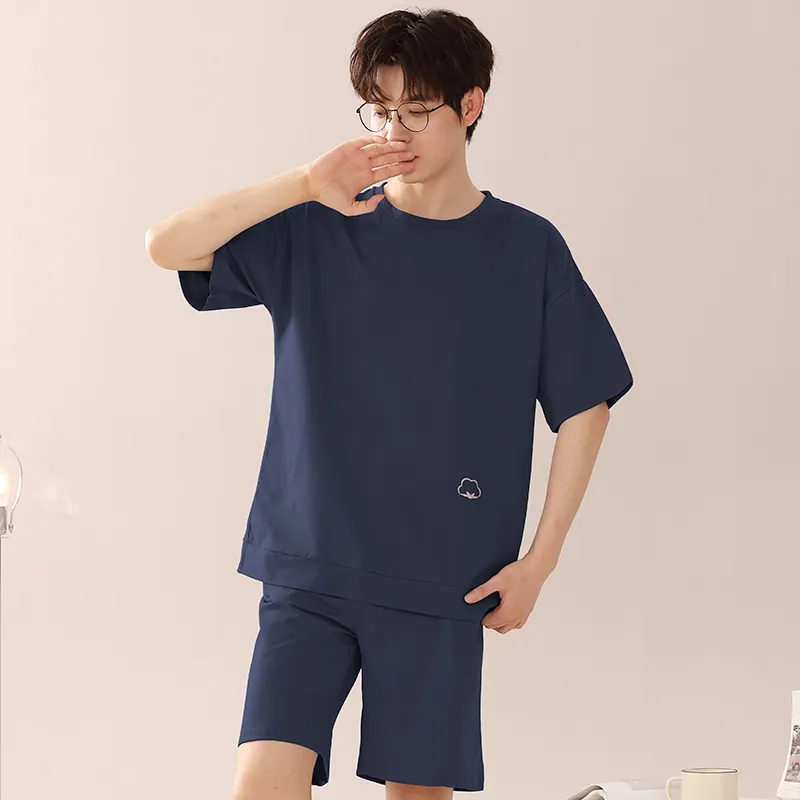 Floating Light Islands Pajama Set Men's Box Navy Blue-1