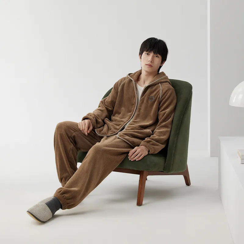 Floating light islands Men Pajama Sets-2