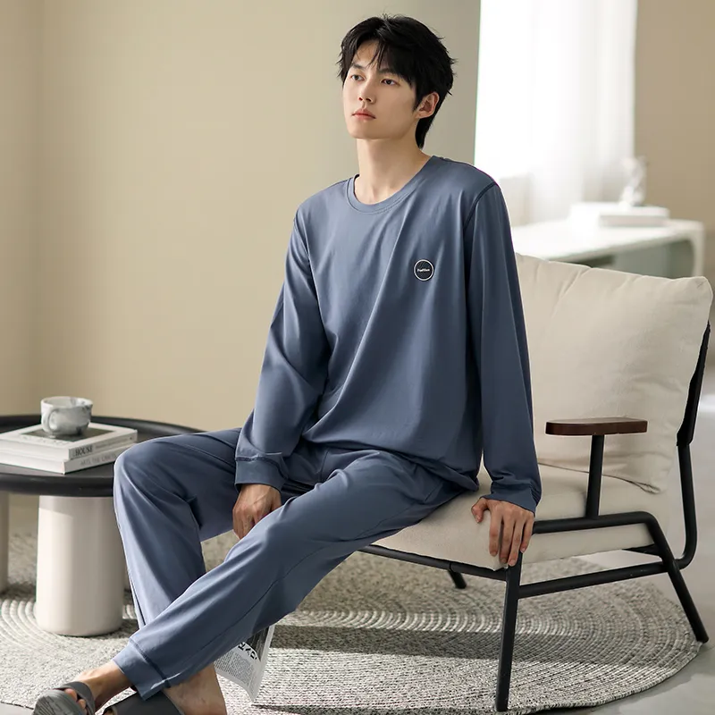 Floating Light Islands Pajama Set Gift Box Set Men's Blue-2