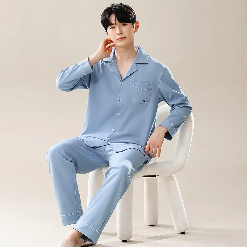 Floating light islands Men Pajama Sets-2