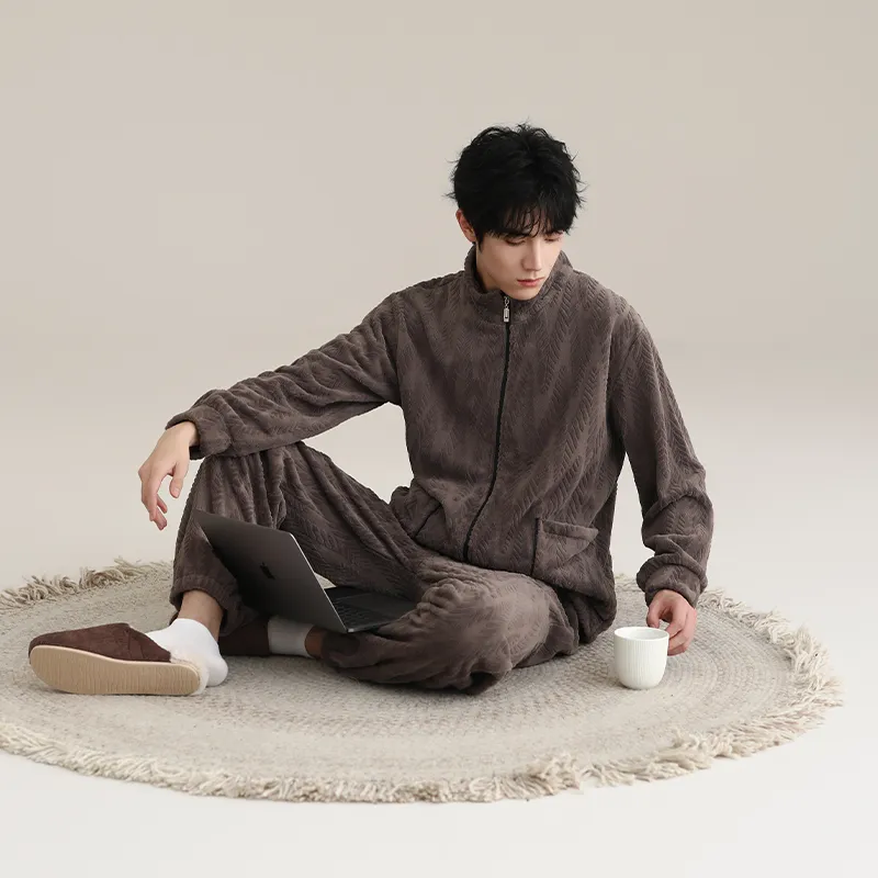 Floating light islands Men Pajama Sets-2