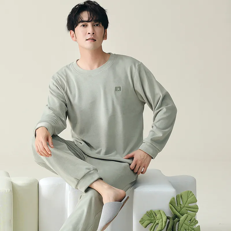 Floating Light Islands Pajama Set Men's Shopping Bag Gray-1
