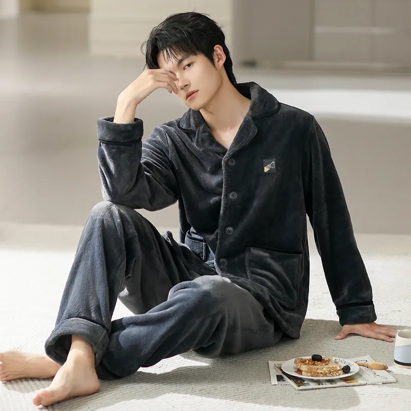 Floating Light Islands Pajama Set Shopping Bag Men's Dark Gray-4