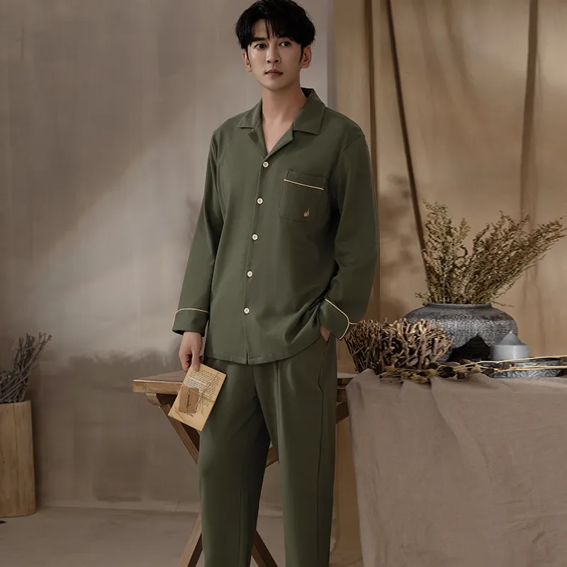 Floating Light Islands Pajama Set Men's Gift Box Set Gray-6