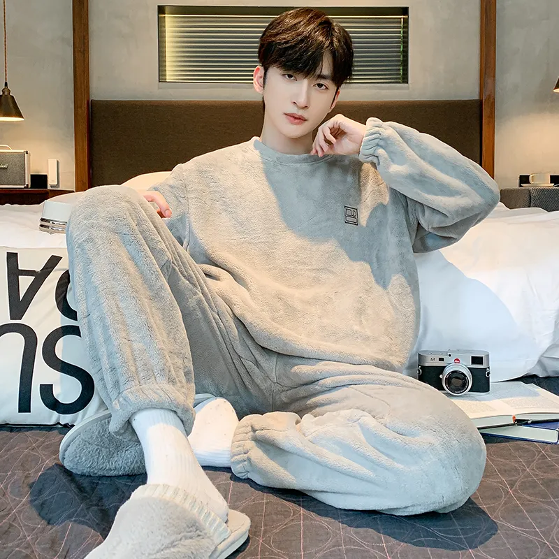 Floating Light Islands Pajama Set Men's Shopping Bag Gray-5