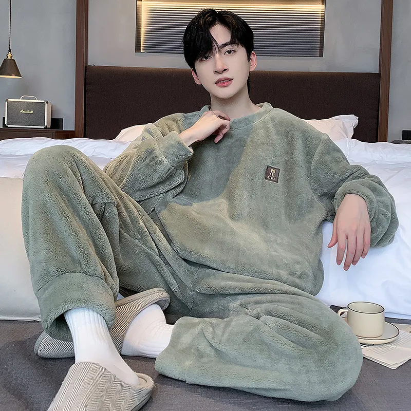 Floating Light Islands Pajama Set Men's Gift Box Set Gray-4