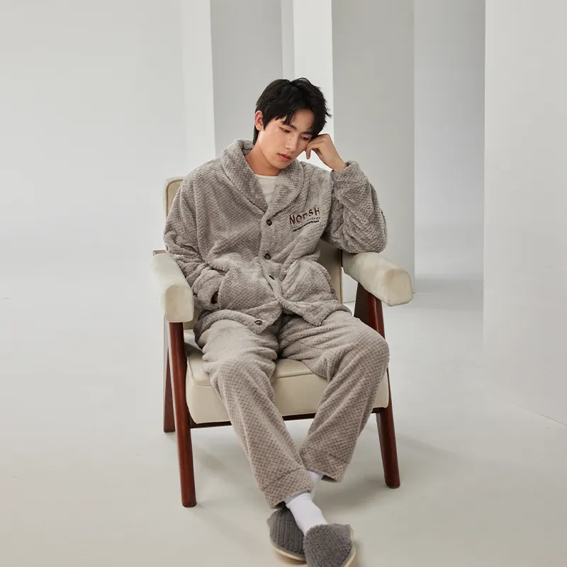 Floating light islands Men Pajama Sets-3