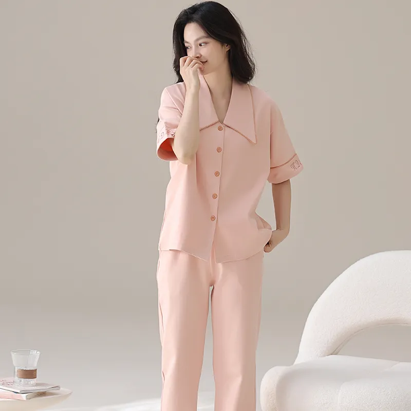 Floating Light Islands Pajama Set Women's Pink-5