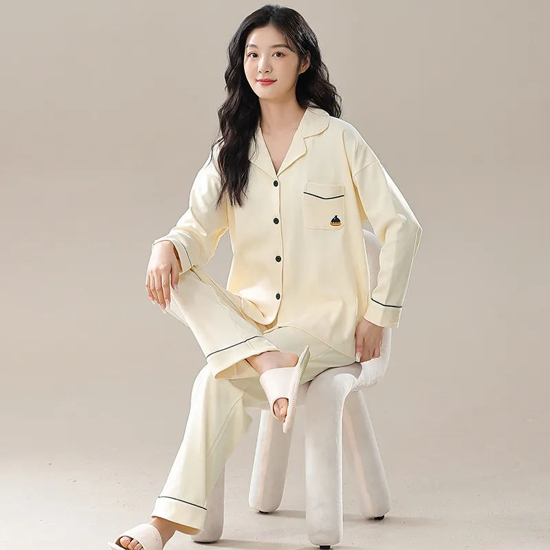 Floating Light Islands Pajama Set Women's Gift Box Set Light Yellow-5