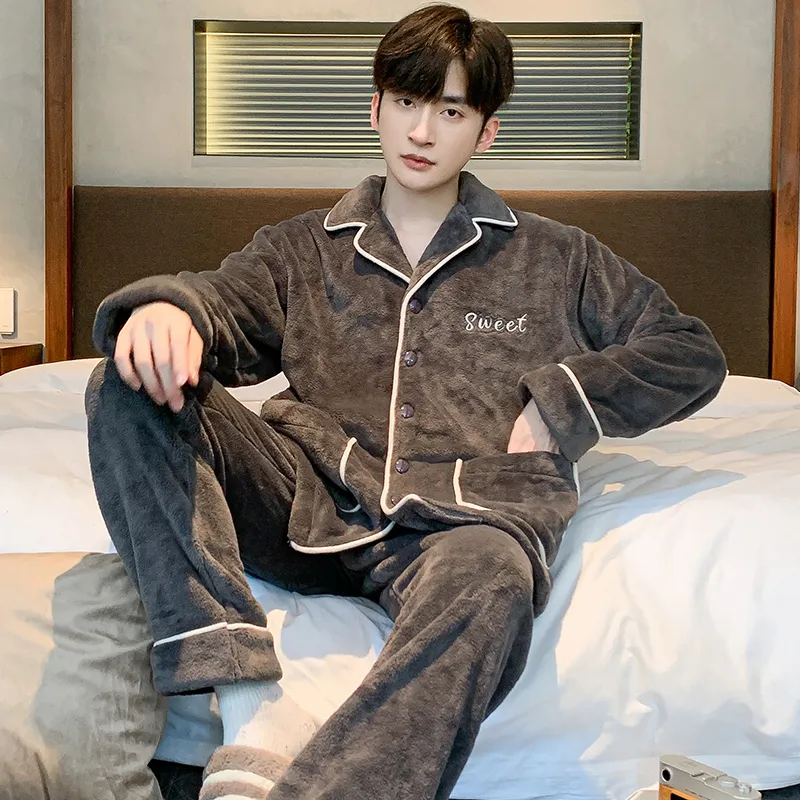 Floating light islands Men Pajama Sets-3