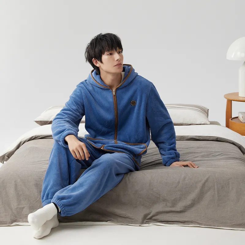 Floating light islands Men Pajama Sets-4