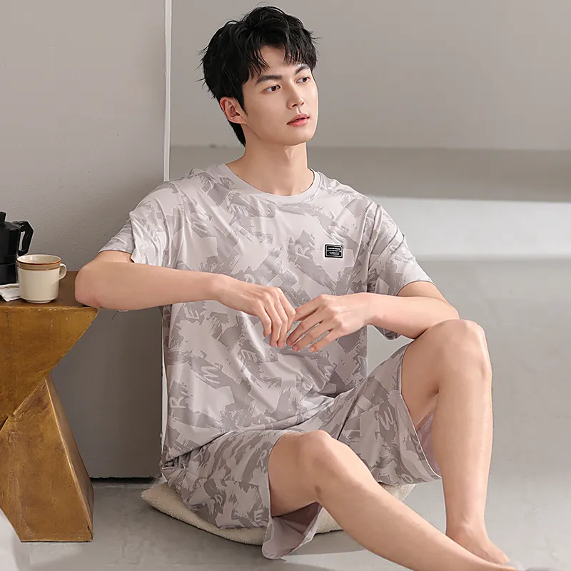 Floating Light Islands Pajama Set Men's Lotus Color-3
