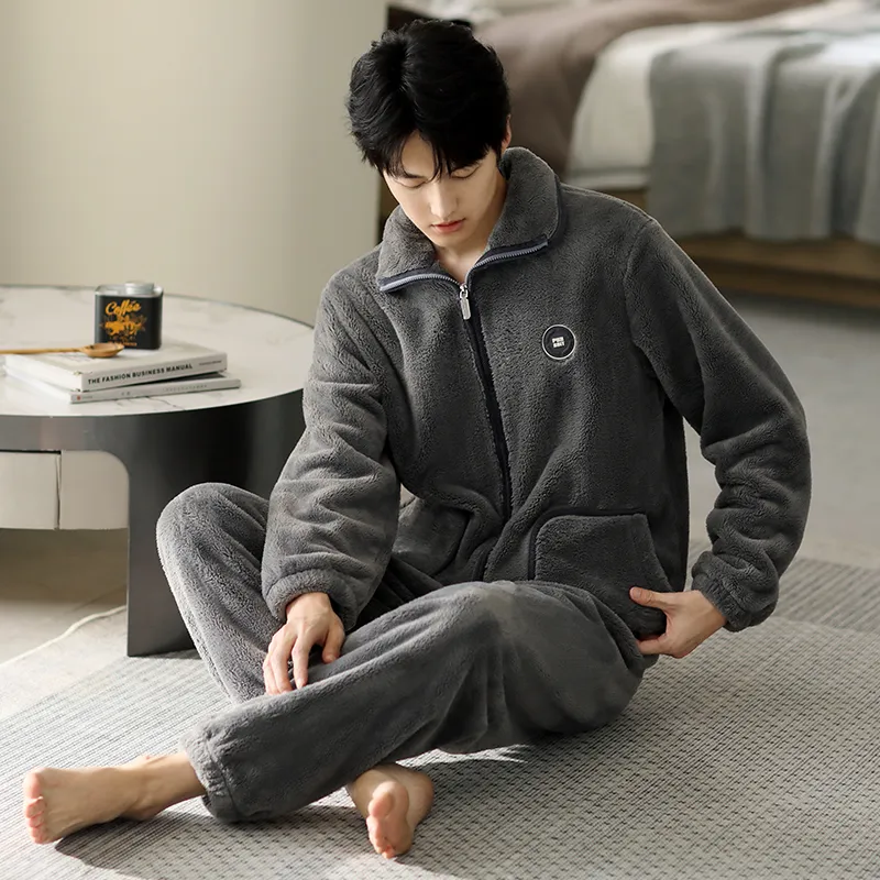 Floating Light Islands Pajama Set Shopping Bag Men's Gray-4