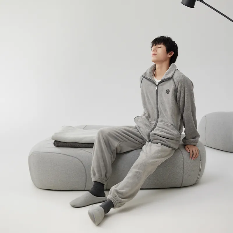 Floating light islands Men Pajama Sets-5