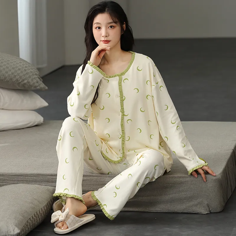 Floating Light Islands Pajama Set Women's Box Ecru-1