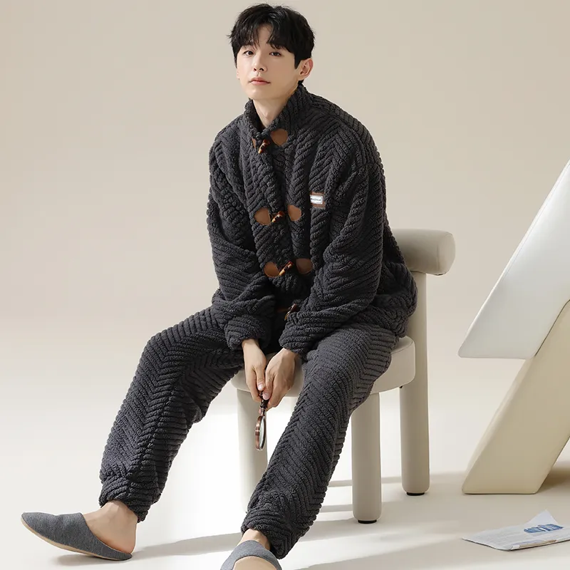 Floating light islands Men Pajama Sets-3