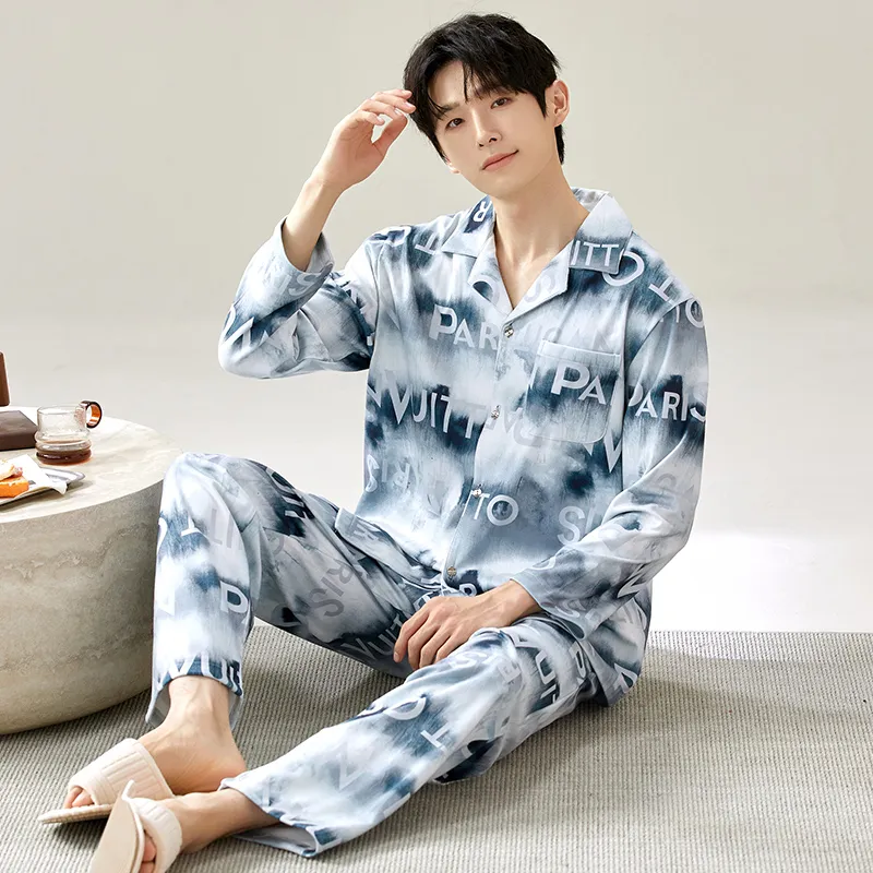 Floating Light Islands Pajama Set Men's-5