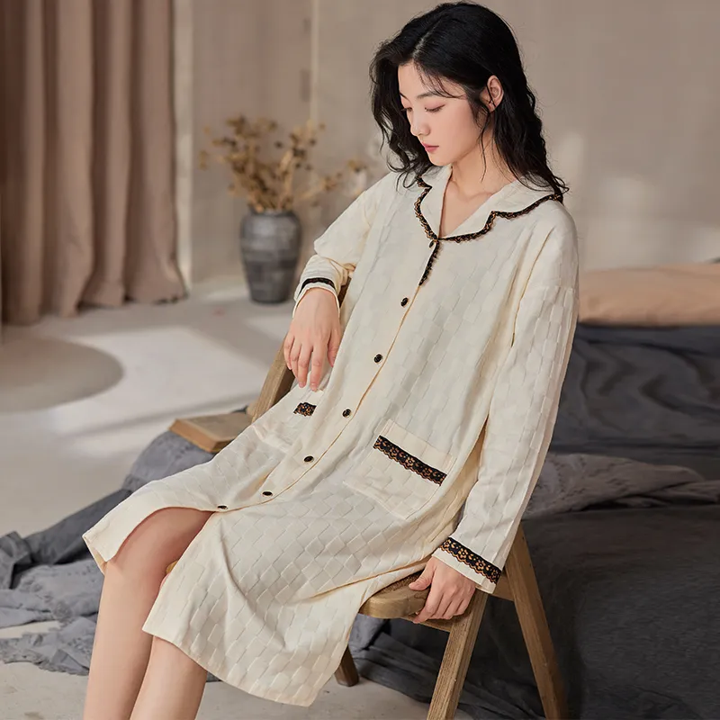Floating Light Islands Nightgown Women's Box Apricot-1