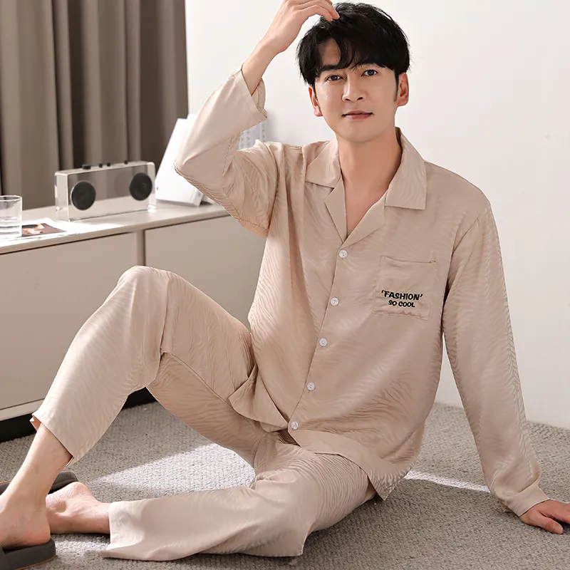 Floating Light Islands Pajama Set Men's Set Of 1 Beige-4