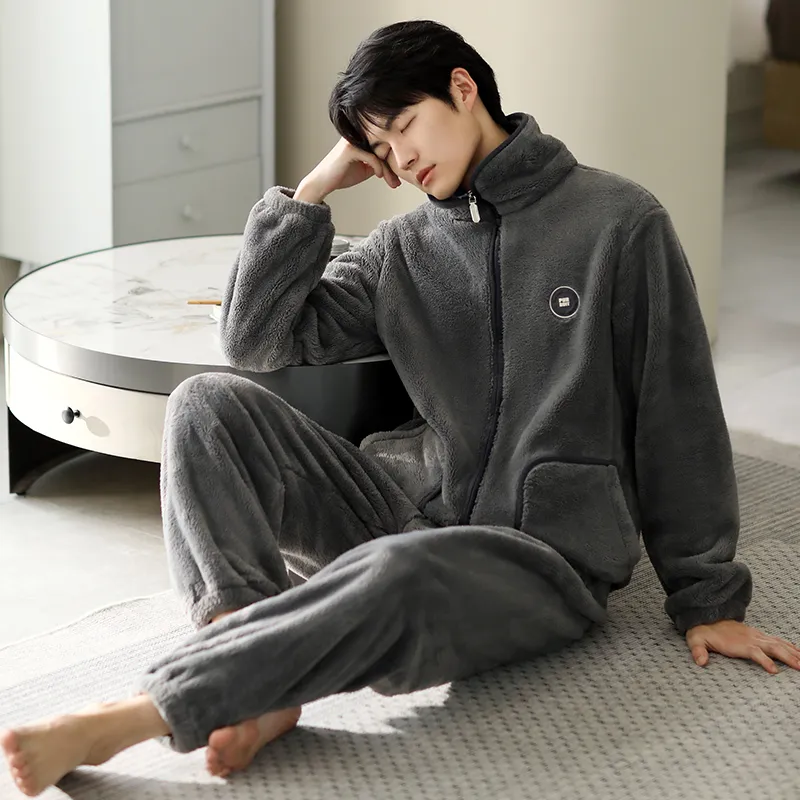 Floating Light Islands Pajama Set Shopping Bag Men's Gray-2