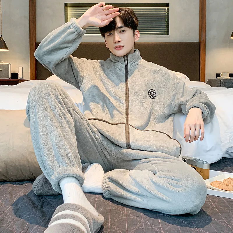 Floating light islands Men Pajama Sets-2