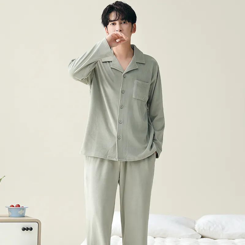 Floating Light Islands Pajama Set Men's Shopping Bag Light Gray-5