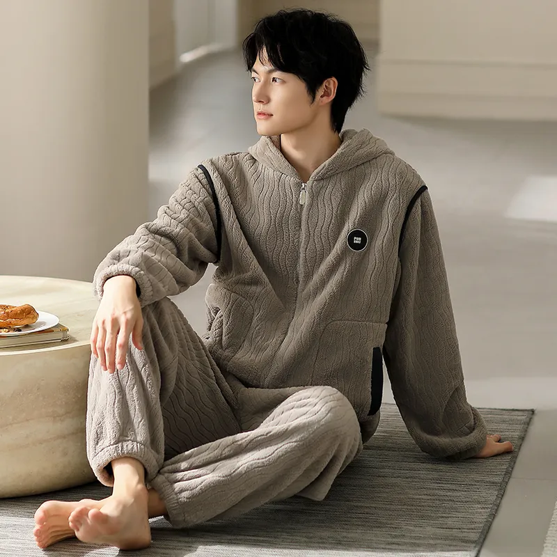 Floating Light Islands Pajama Set Shopping Bag Men's Light Yellow-2