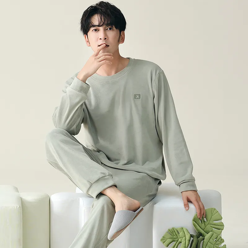 Floating Light Islands Pajama Set Men's Shopping Bag Gray-4