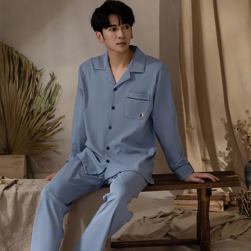 Floating Light Islands Pajama Set Men's Box Light Blue-8
