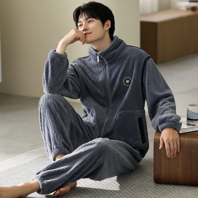 Floating Light Islands Pajama Set Gift Box Set Men's Light Blue-3