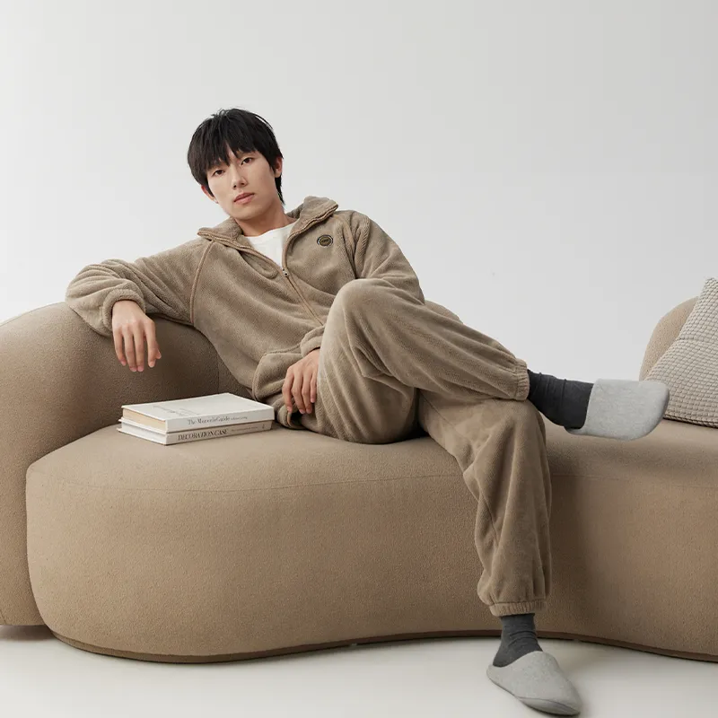 Floating light islands Men Pajama Sets-4