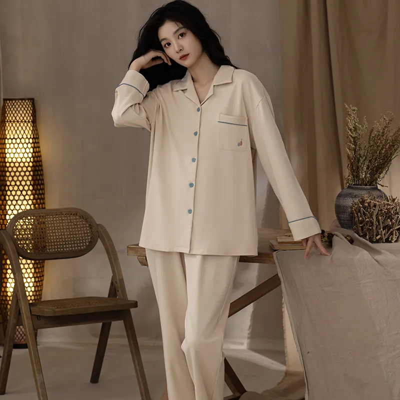 Floating Light Islands Pajama Set Women's Gift Box Set Ecru-5