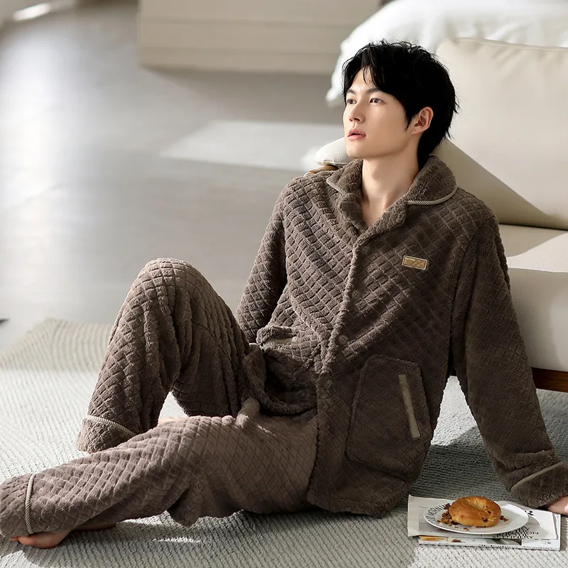 Floating Light Islands Pajama Set Shopping Bag Men's Tan-3
