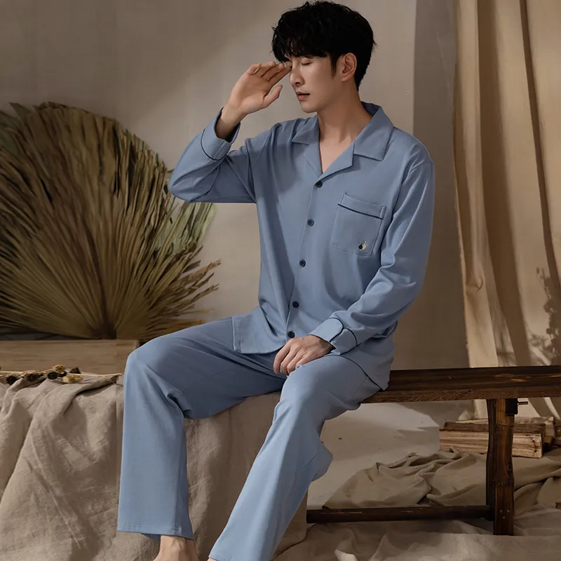 Floating Light Islands Pajama Set Men's Box Light Blue-3