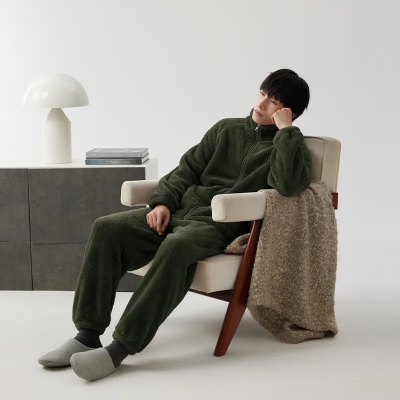 Floating light islands Men Pajama Sets-6