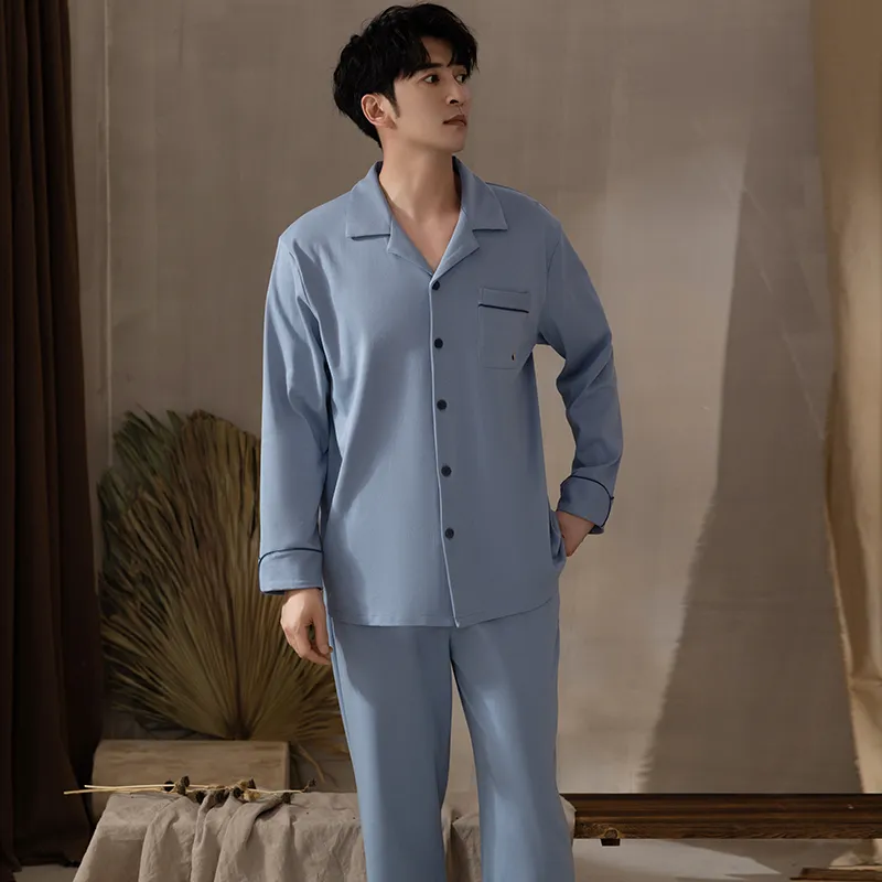 Floating Light Islands Pajama Set Men's Box Light Blue-6