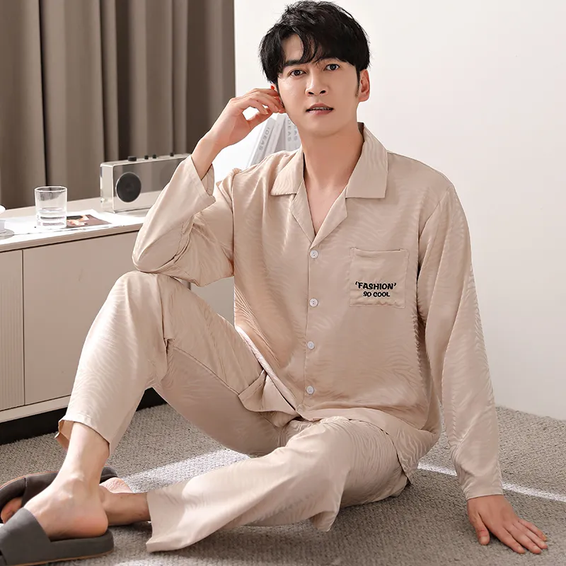 Floating Light Islands Pajama Set Men's Set Of 1 Beige-5