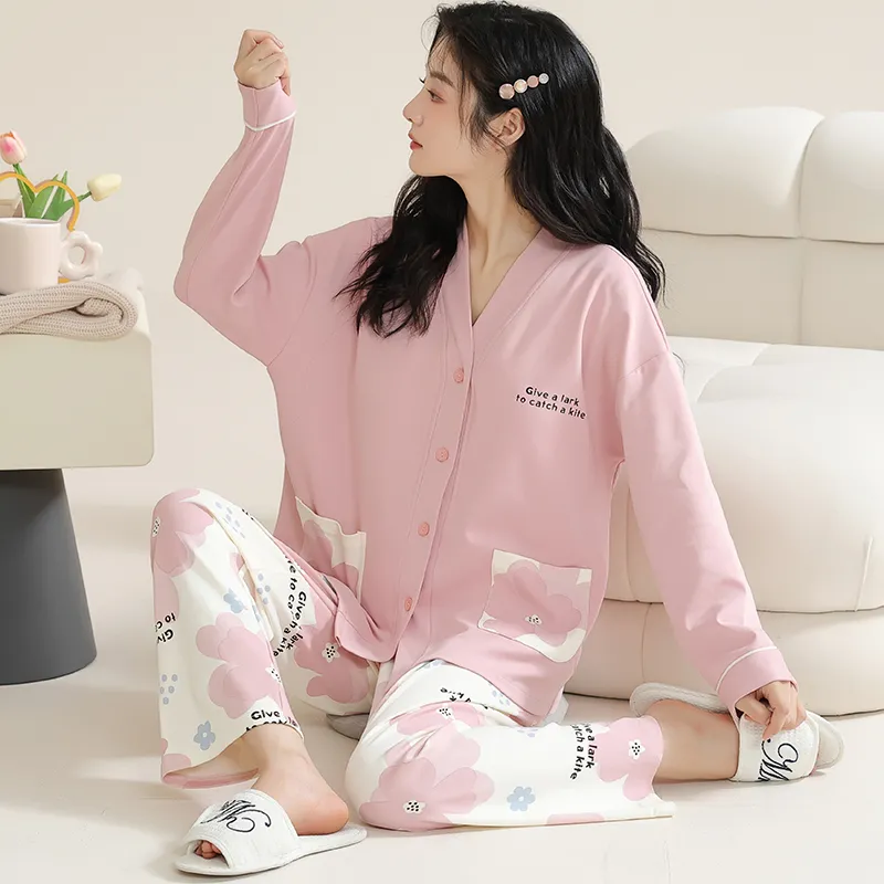 Floating Light Islands Pajama Set Women's Box Pink-3