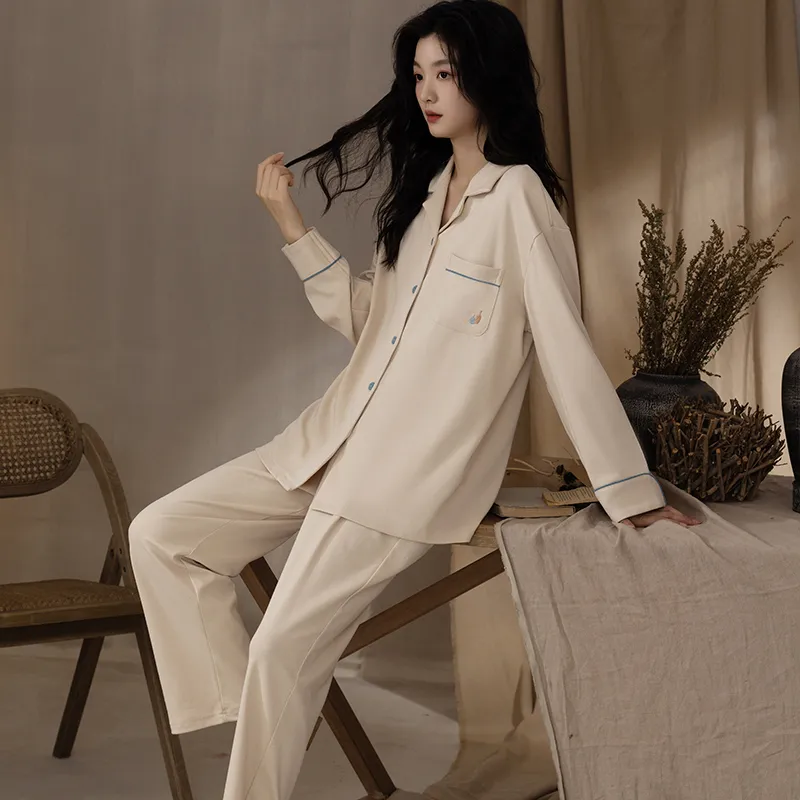 Floating Light Islands Pajama Set Women's Gift Box Set Ecru-1