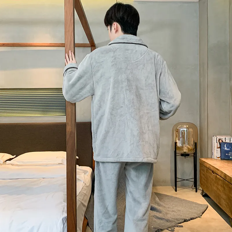 Floating Light Islands Home Suit Men's Light Gray-5