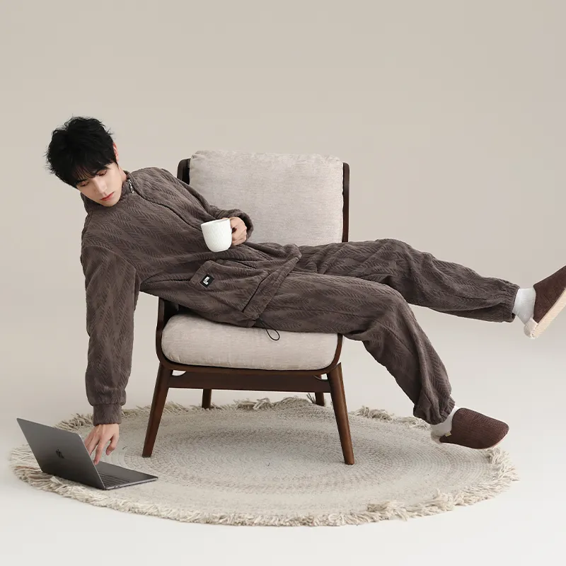 Floating light islands Men Pajama Sets-3