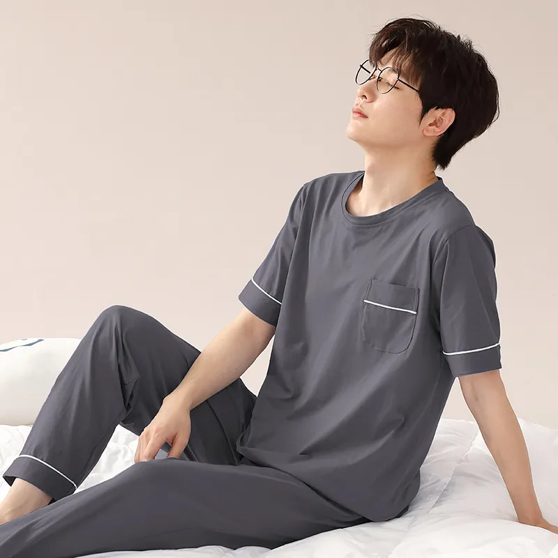 Floating Light Islands Pajama Set Men's Box Dark Gray-2