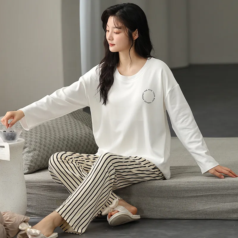 Floating Light Islands Pajama Set Women's Box White-2
