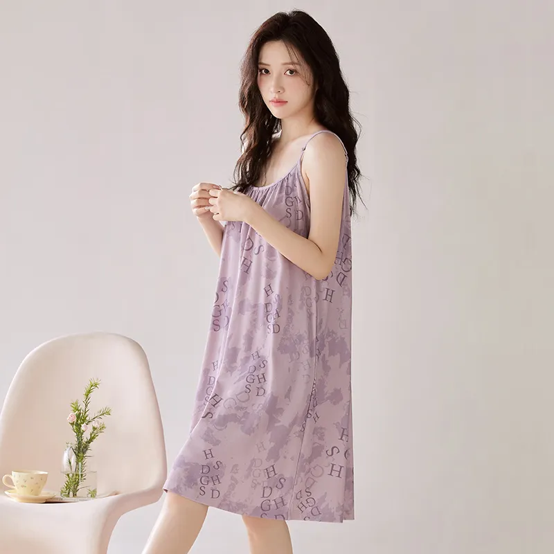 Floating Light Islands Nightgown Women's Purple-2